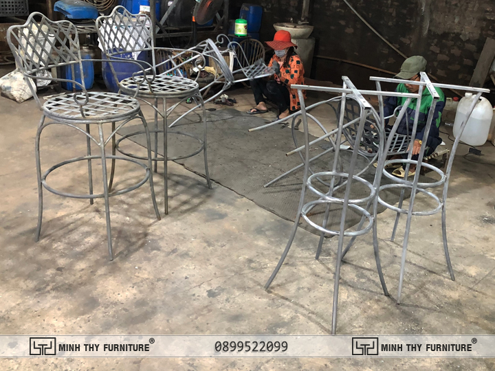 Bàn Ghế Sắt Quầy Bar Ngoài Trời