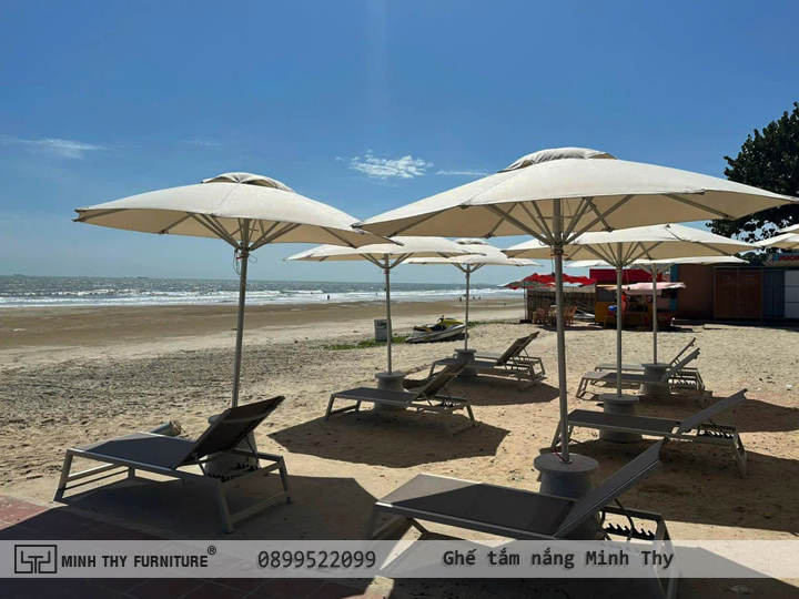 Ghế tắm nắng Vải Lưới Textilene