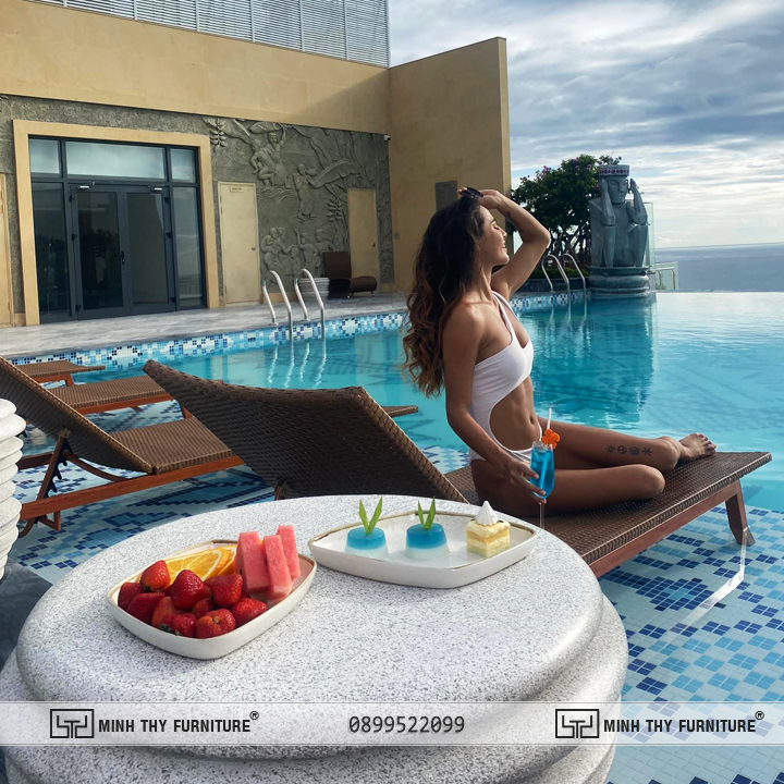 Giường Tắm Nắng Nhựa Giả Mây Ngâm Dưới Nước