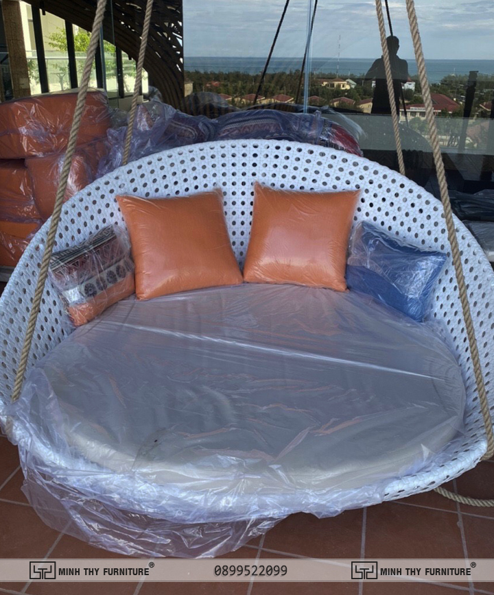 Giường Treo Thư Giãn Nhựa Giả Mây Ngoài Trời Tại Minh Thy Furniture