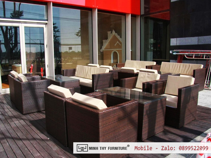 bộ bàn sofa mây nhựa