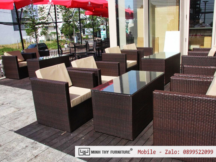 bộ bàn sofa mây nhựa