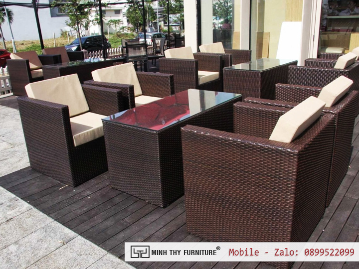 bộ bàn sofa mây nhựa