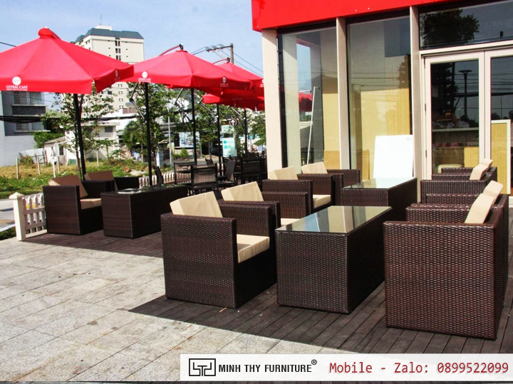 bộ bàn sofa mây nhựa