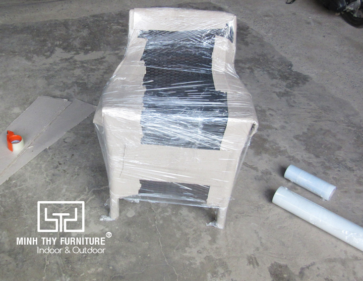 Hướng dẫn đóng gói ghế cafe nhựa giả mây ngoài trời