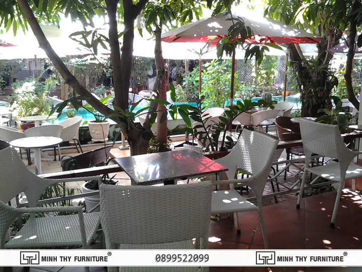 Linh Lan cafe phan thiết Bàn Ghế Nhựa Giả Mây Minh Thy