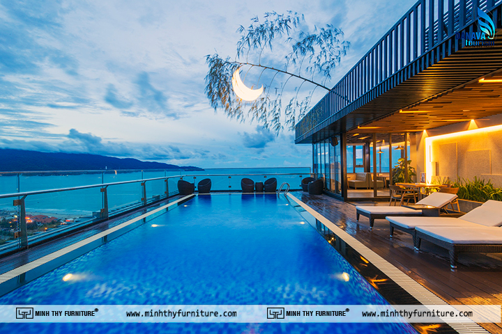 ghế hồ bơi nhựa giả mây