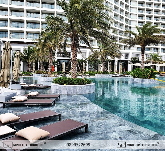 Ghế hồ bơi vải lưới textilene