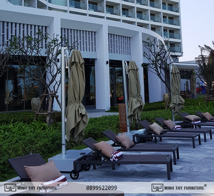 Ghế hồ bơi vải lưới textilene