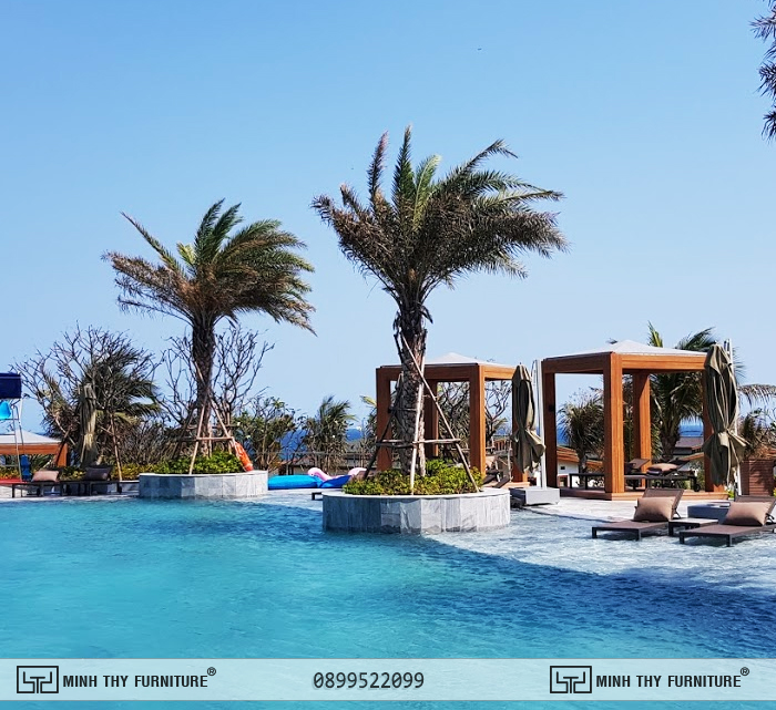 Ghế hồ bơi vải lưới textilene