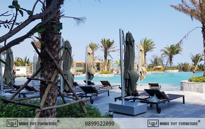 Ghế hồ bơi vải lưới textilene