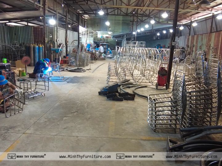 Sản xuất khung inox cho dự án tại cam ranh