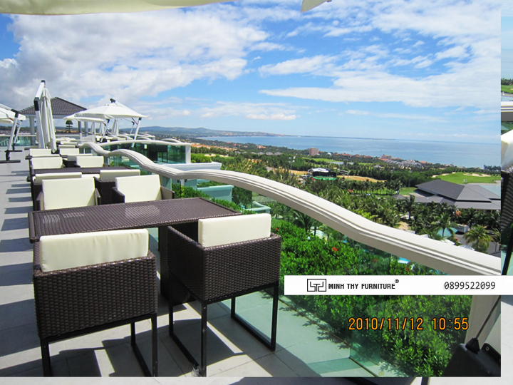 Bàn Ghế Mây Nhựa Ngoài Trời