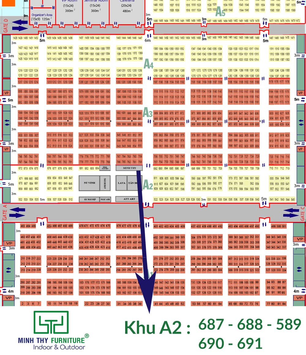 Sơ đồ triển lãm Lifestyle Vietnam 2025