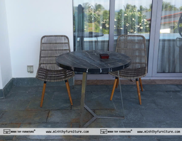 Ghế Cafe Nhựa Giả Mây