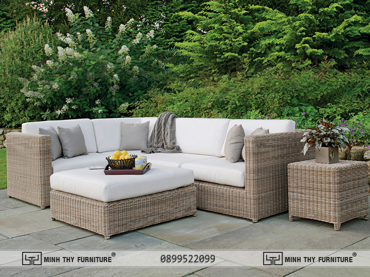 Sofa nhựa giả mây