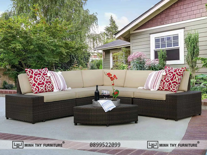 Sofa nhựa giả mây