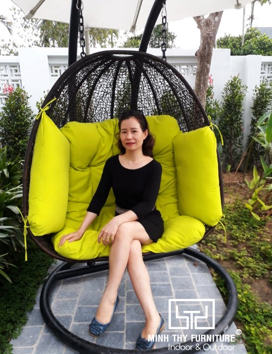 Xích đu nhựa giả mây