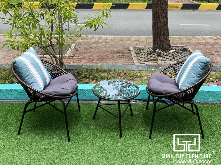 Bàn Ghế Ban Công Nhựa Giả Mây