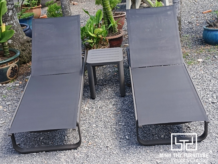 Ghế hồ bơi lưới textilene