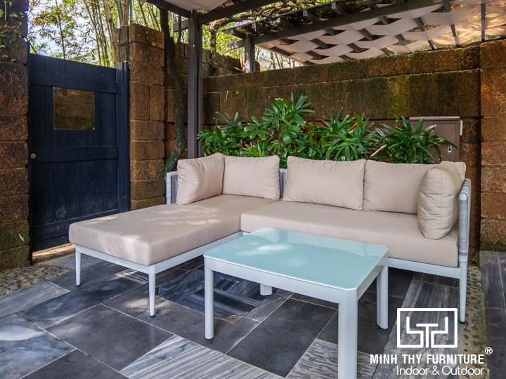 Sofa Mây Nhựa Ngoài Trời