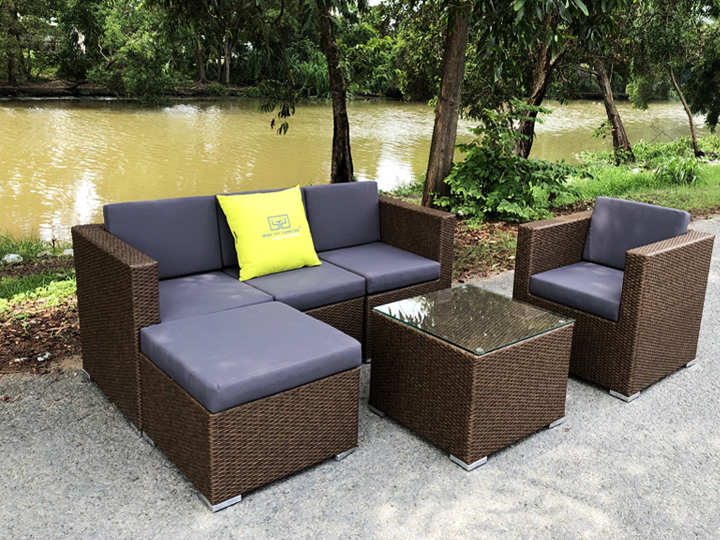 Ghế sofa nhựa giả mây