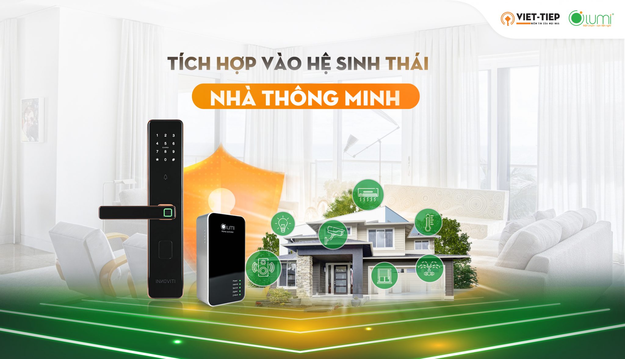 Khoá thông minh INNOVITI-S tích hợp vào hệ sinh thái Nhà thông minh Lumi