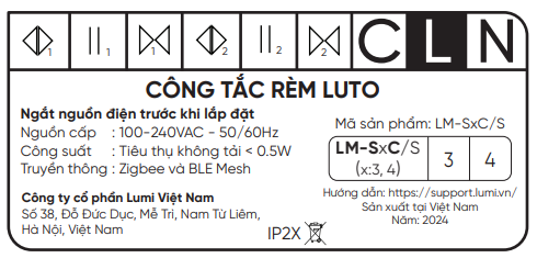 Hướng dẫn lắp đặt và cài đặt công tắc rèm Lumi