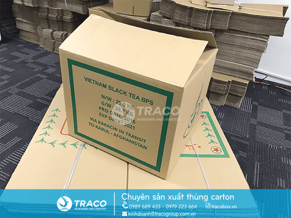 Thùng Carton Đựng Chè, Trà Xuất Khẩu