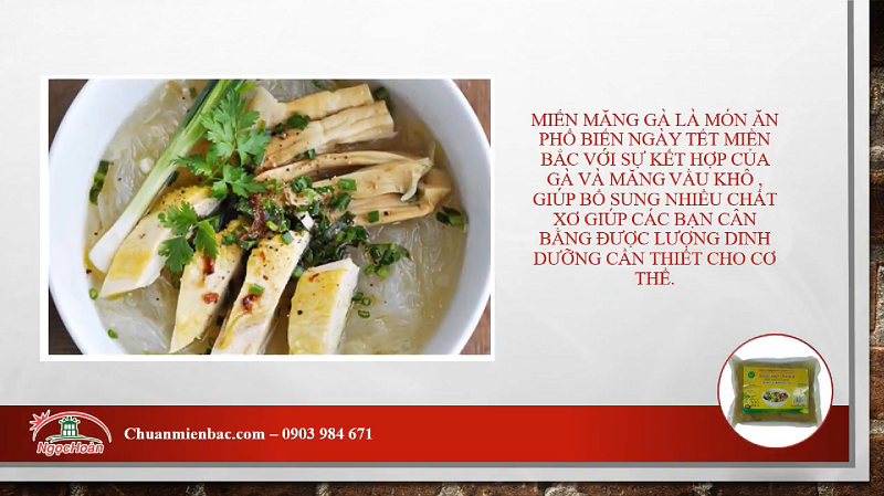 Cách nấu miến gà với măng khô