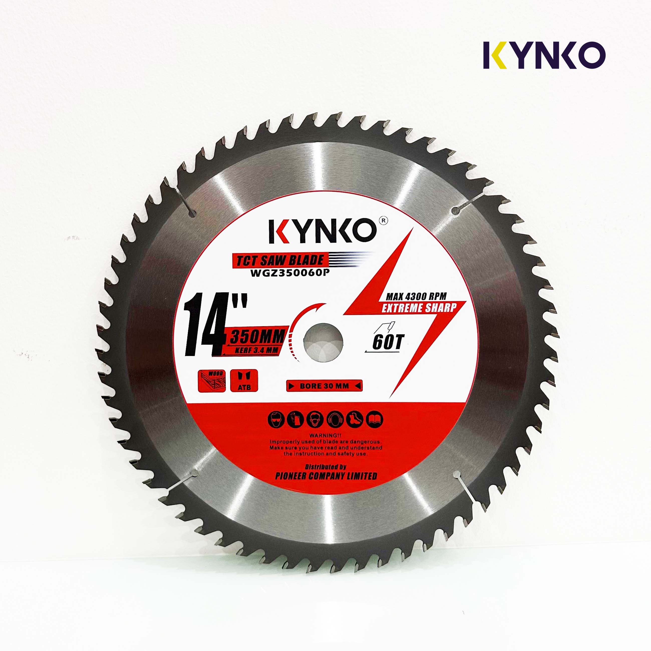 LƯỠI CƯA GỖ TCT 60 RĂNG Ø 350mm KYNKO WGZ350060P_NEW24