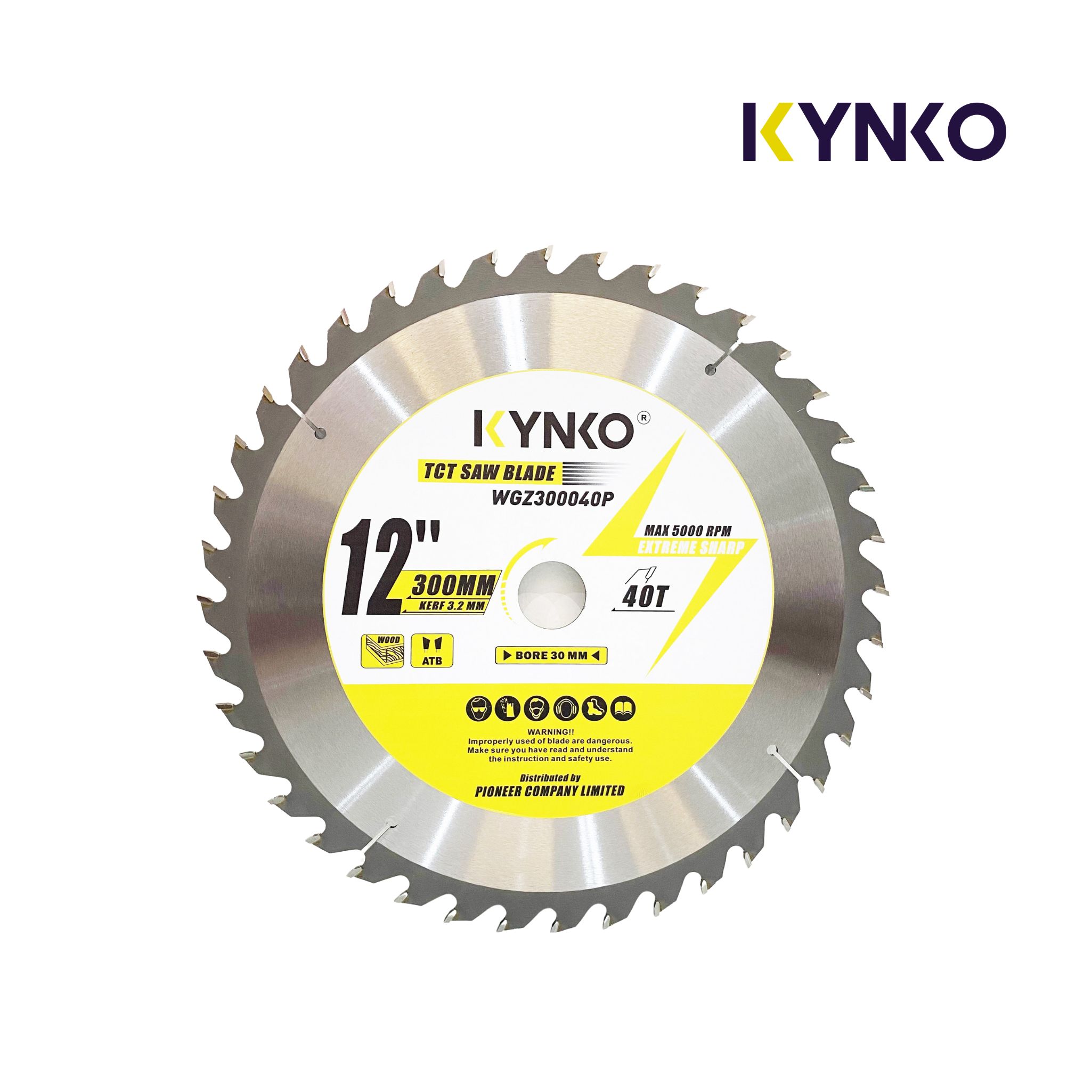 LƯỠI CƯA GỖ TCT 40 RĂNG Ø 300mm KYNKO WGZ300040P