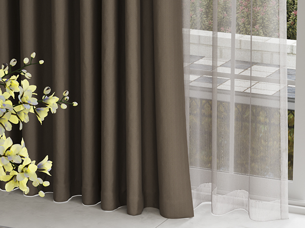 Mẫu vải rèm thổ cẩm Thổ Nhĩ Kỳ tông nâu đất sang trọng