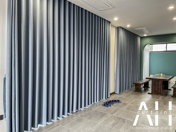 Rèm cửa hoàn thiện cho biệt thự liền kề Gamuda do Rèm Cửa AH thiết kế và thi công