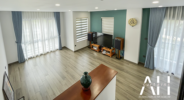 Rèm cửa hoàn thiện cho biệt thự liền kề Gamuda do Rèm Cửa AH thiết kế và thi công