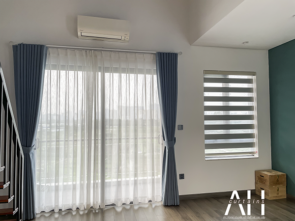 Rèm cửa hoàn thiện cho biệt thự liền kề Gamuda do Rèm Cửa AH thiết kế và thi công