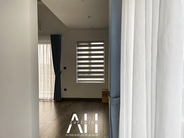 Rèm cửa hoàn thiện cho biệt thự liền kề Gamuda do Rèm Cửa AH thiết kế và thi công