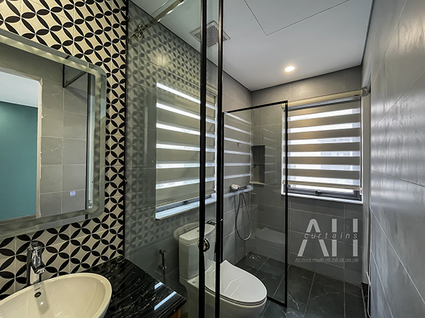 Rèm cửa hoàn thiện cho biệt thự liền kề Gamuda do Rèm Cửa AH thiết kế và thi công