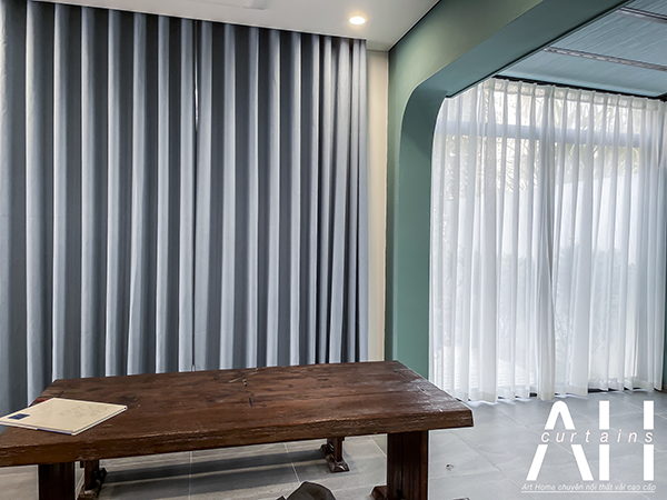 Rèm cửa hoàn thiện cho biệt thự liền kề Gamuda do Rèm Cửa AH thiết kế và thi công