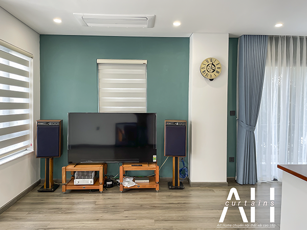 Rèm cửa hoàn thiện cho biệt thự liền kề Gamuda do Rèm Cửa AH thiết kế và thi công