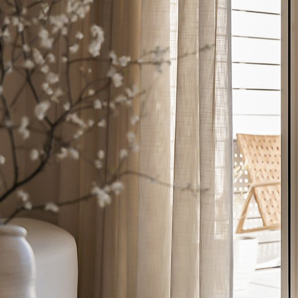 Rèm vải linen tự nhiên