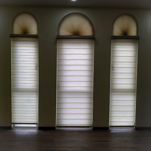 Rèm tổ ong kết hợp với rèm cầu vồng Hàn Quốc