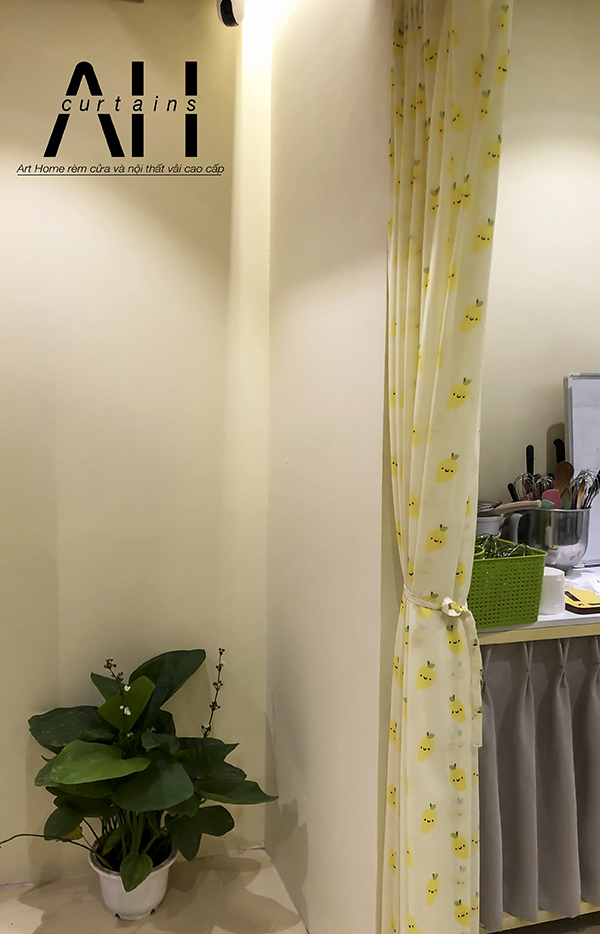 rèm vải quán cà phê bánh ngọt tại ngõ 195 Quang Trung Hà Đông