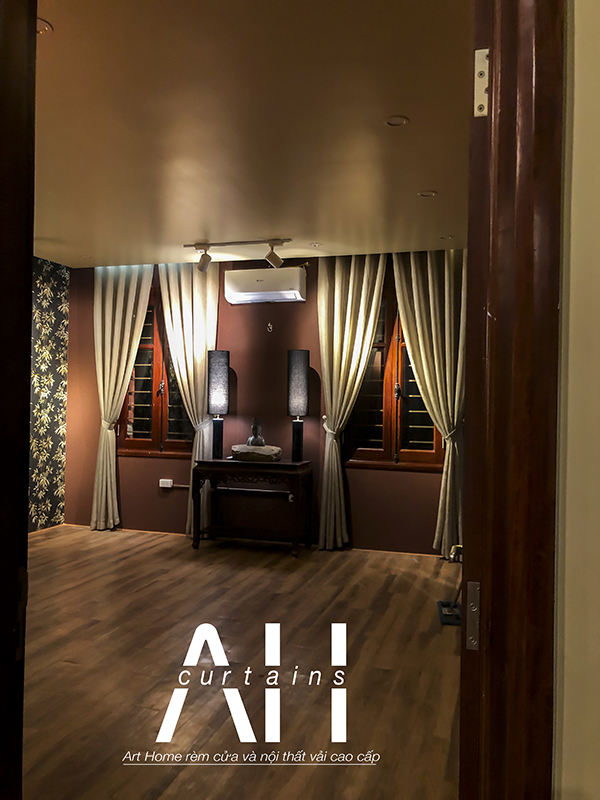 rèm voan 1 lớp cao cấp mềm mại cho showroom