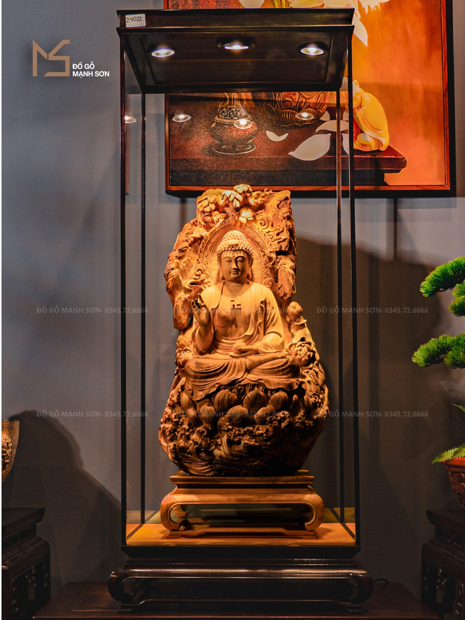 Tượng Phật A Di Đà được chế tác tinh xảo