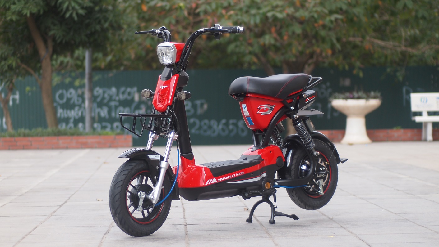 xe đạp điện M133 aima DS vành đen - Xe điện Lan Anh