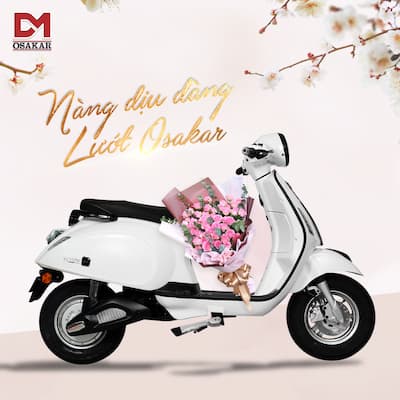 xe máy điện vespa osakar SV trắng