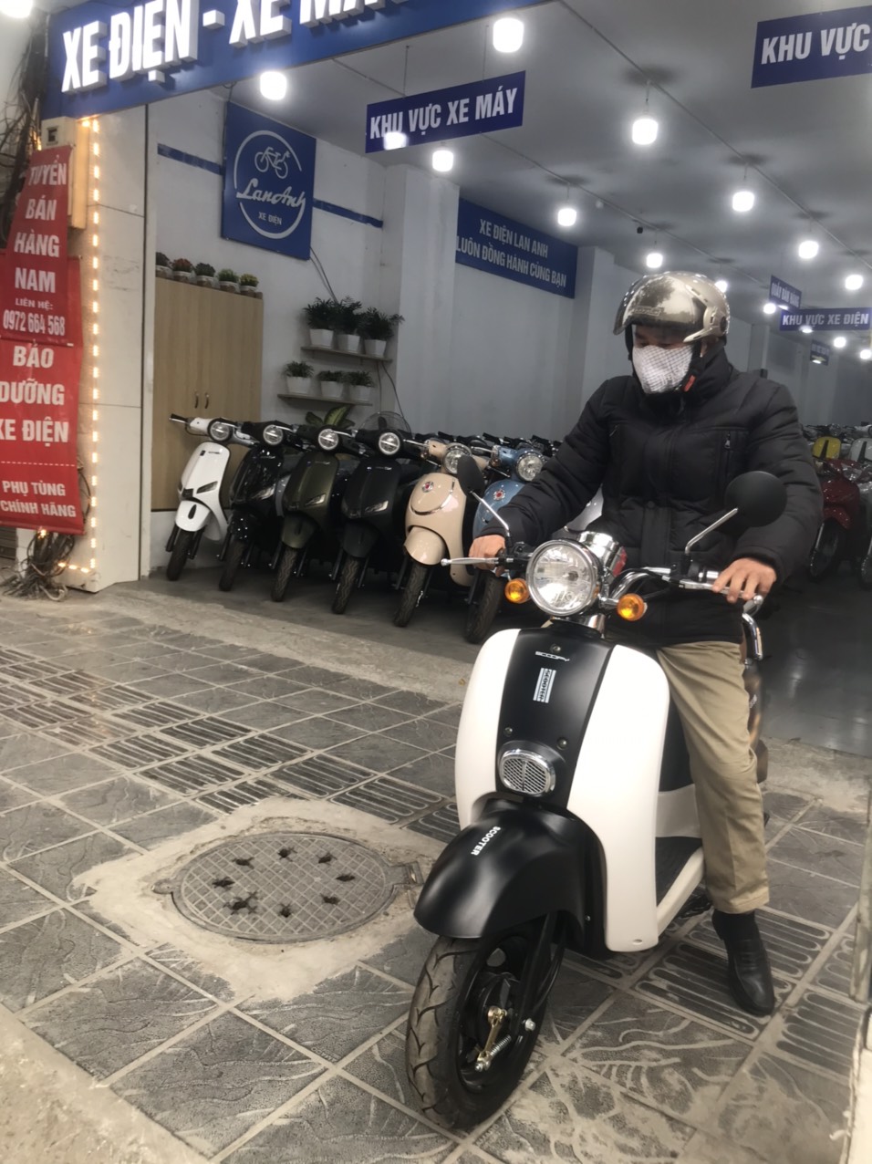 xe ga 50cc crea Hyosung - Xe điện Lan Anh