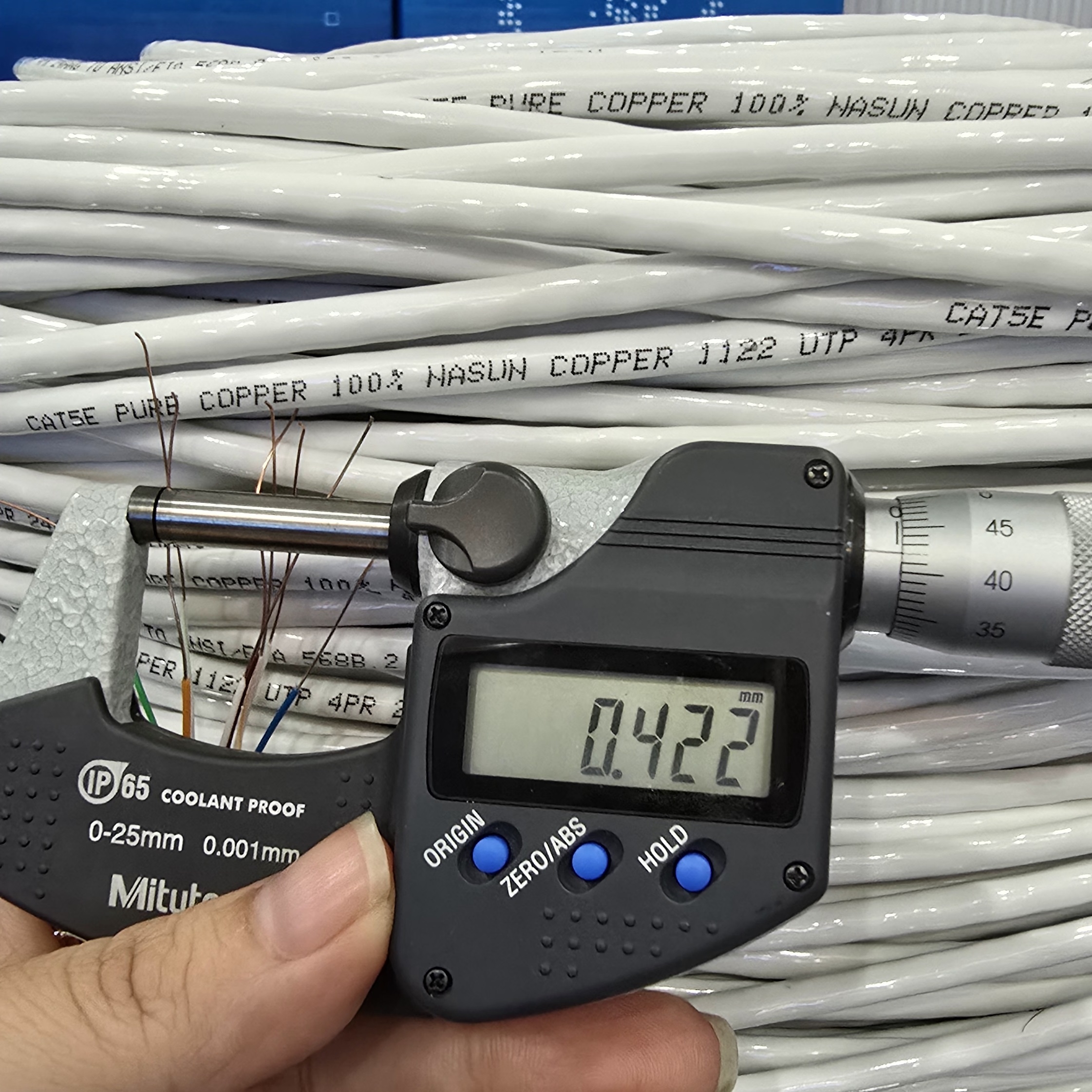 Dây mạng Cat5e đồng nguyên chất Nasun COPPER 1122, Dây cáp mạng 8 lõi, Dây cat5e đồng, cáp mạng đồng, dây cáp đồng, bán buôn dây mạng