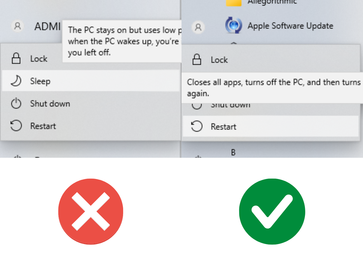Restart giúp máy tính hoạt động ổn định hơn sau một thời gian dài sử dụng